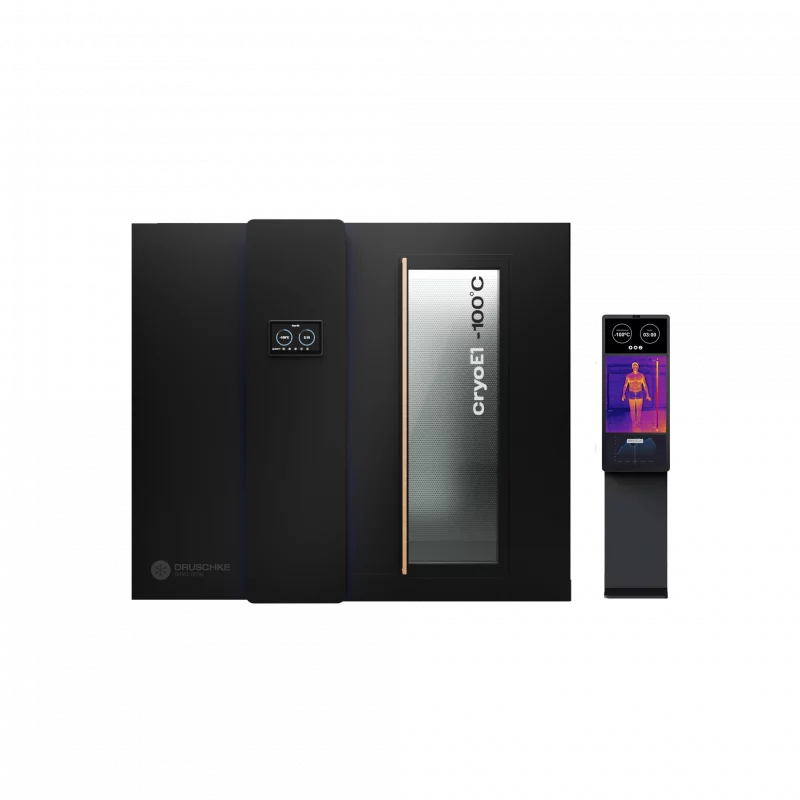 cryoE1 build-in Kältekammer mit Stehle Ansicht vorne