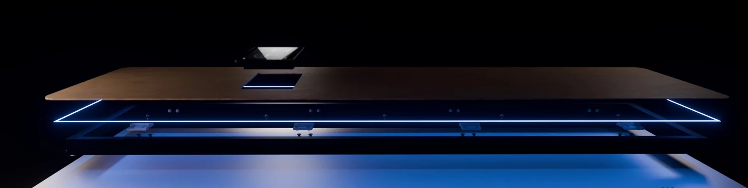 Aufgefächerte Zusammensetzung der Paneel-Einzelteile